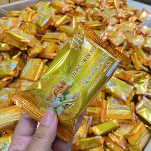 สบู่ขิงน้ำผึ้ง สบู่ขิง Herb Skin Soap สบู่สมุนไพร ขิงกระชาย ผสมน้ำผึ้ง 80g. รูปที่ 2