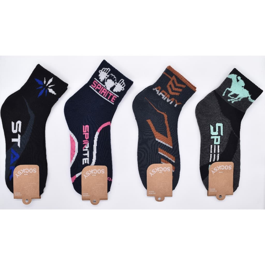 SOCKSY 12 คู่ ถุงเท้าทำงาน ข้อกลาง คละลาย สีโทนเข้ม ถุงเท้า ถุงเท้ายกโหล รูปที่ 7