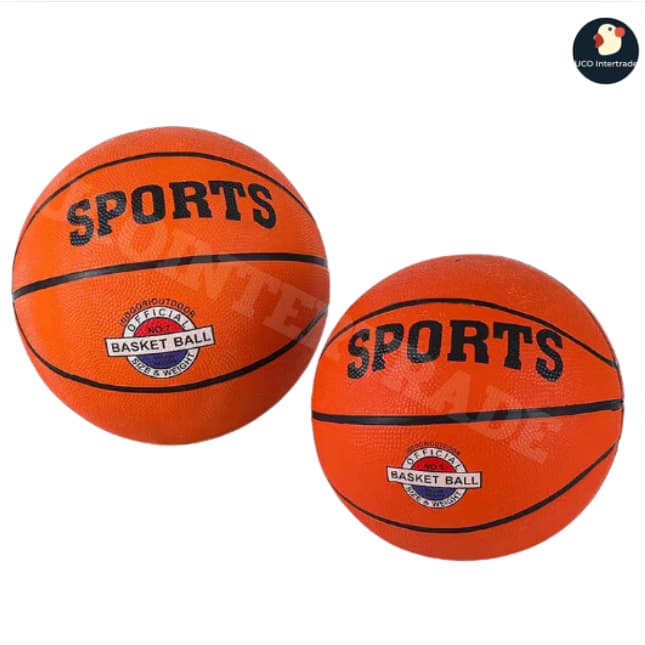 *แถมเข็ม/ตาข่าย* ลูกบาส บาสเกตบอล Basketball แบรนด์ SPORTS เบอร์ 5/7 หนัง PU เกรดใช้แข่ง ยังไม่สูบลม รูปที่ 3