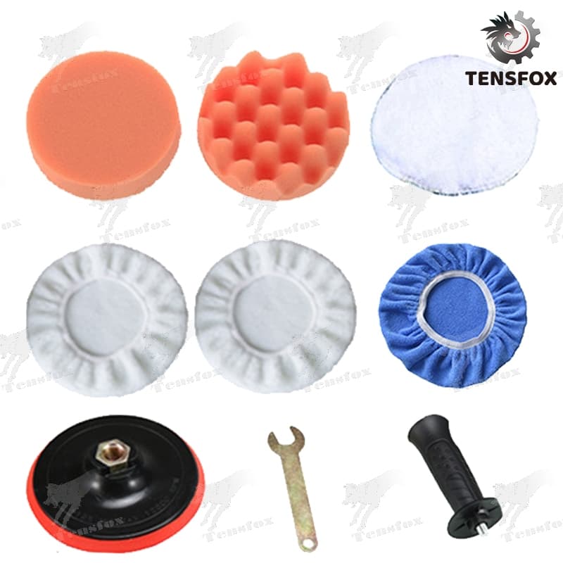 Tensfox เครื่องขัดสีรถ 5นิ้ว 950W เครื่องขัดเงารถ เครื่องขัดสีรถยนต์ ขัดสีรถ ผ้าขนแกะขัดสี ฟองน้ำขัดสี อุปกรณ์ครบ รูปที่ 8