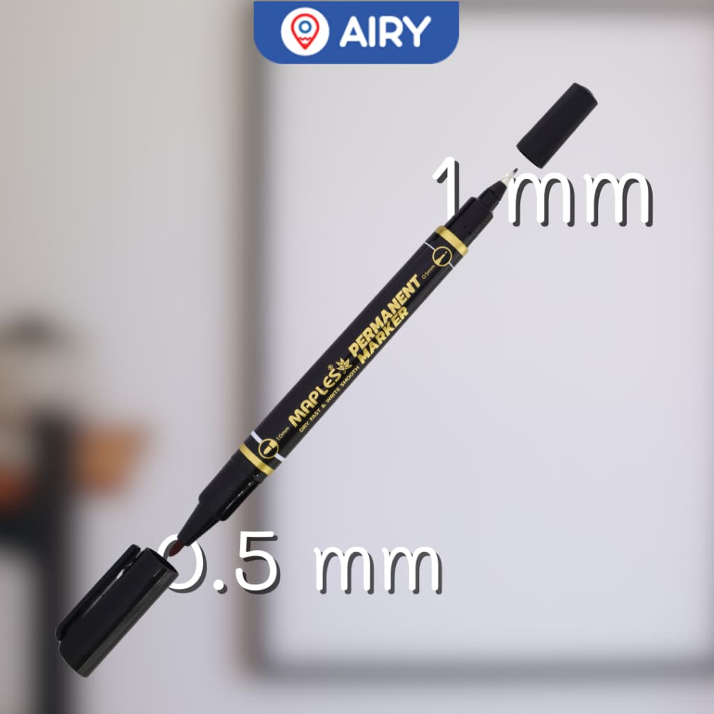 ปากกามาร์คเกอร์ Maples รุ่น MP-C12 มาร์คเกอร์กันน้ำ เขียนถุง ซีดี หมึกน้ำเงิน ดำ แดง 2 หัว รูปที่ 4