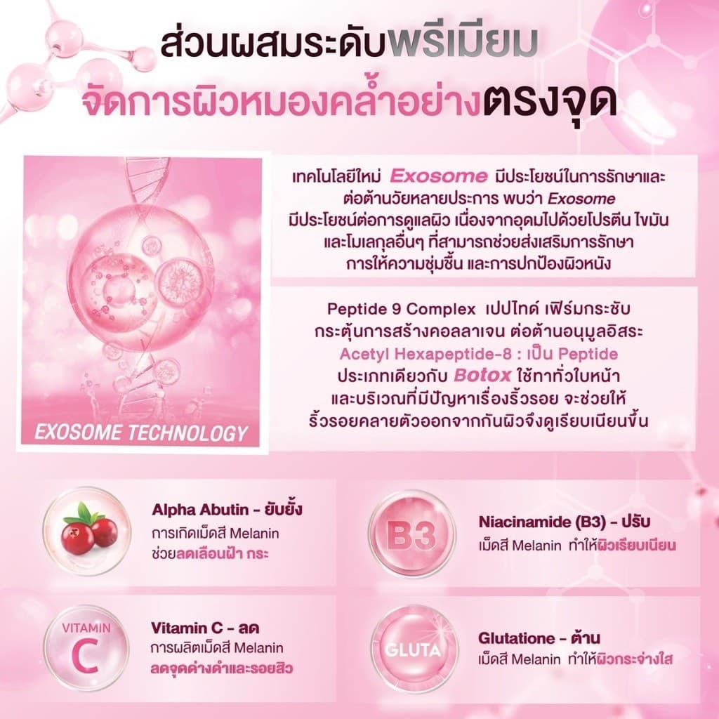 MILLE WHITENING ROSE PEPTIDE 9 COMPLEX GEL FOAM 30g. มิลเล่เจลโฟม ล้างหน้า รูปที่ 7