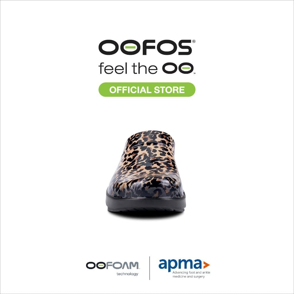 OOFOS OOcloog Luxe Leopard Limited รองเท้าเพื่อการฟื้นฟู รูปที่ 4