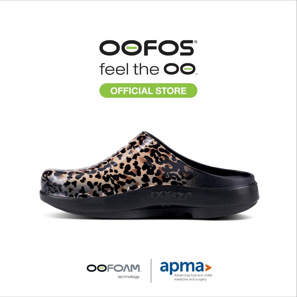 OOFOS OOcloog Luxe Leopard Limited รองเท้าเพื่อการฟื้นฟู รูปที่ 5