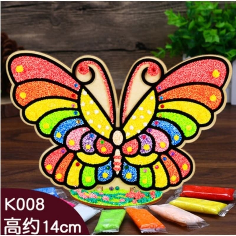 ลายเยอะ ดินโฟม กระดานแปะเม็ดโฟม diy ระบายสีแผ่นไม้ ดินปั้น ของเล่นเสริมพัฒนาการ ลายใหม่ รูปที่ 5