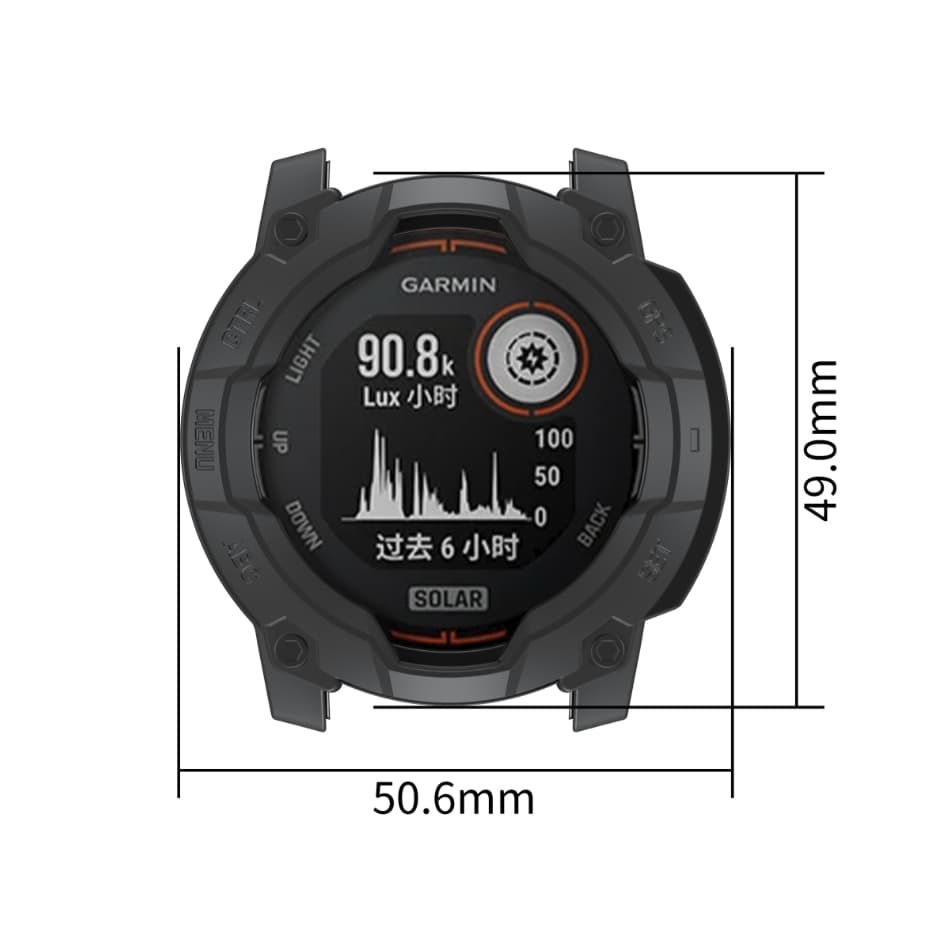 Case กันรอย TPU สีดำทึบ สำหรับ Garmin Instinct 3 Instinct3 45mm และ 50 mm คุณภาพดี วัสดุไม่แข็ง สวยๆ รูปที่ 4