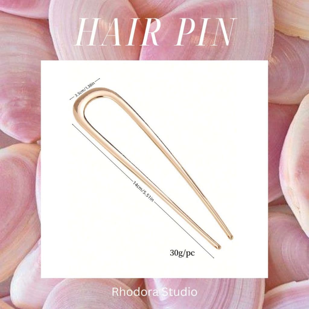 ปิ่นทำผมสไตล์ฝรั่งเศส French Hair Pin ปิ่นปักผม รวบผมทรงตัว U French Twist Hairstyle รูปที่ 3