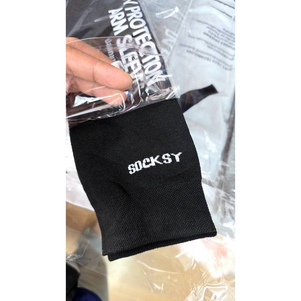 ปลอกแขนกันแดด ยี้ห้อ Socksy เนื้อหนา นุ่ม เนื้อไหมพรม ระบายอากาศได้ดี รูปที่ 9
