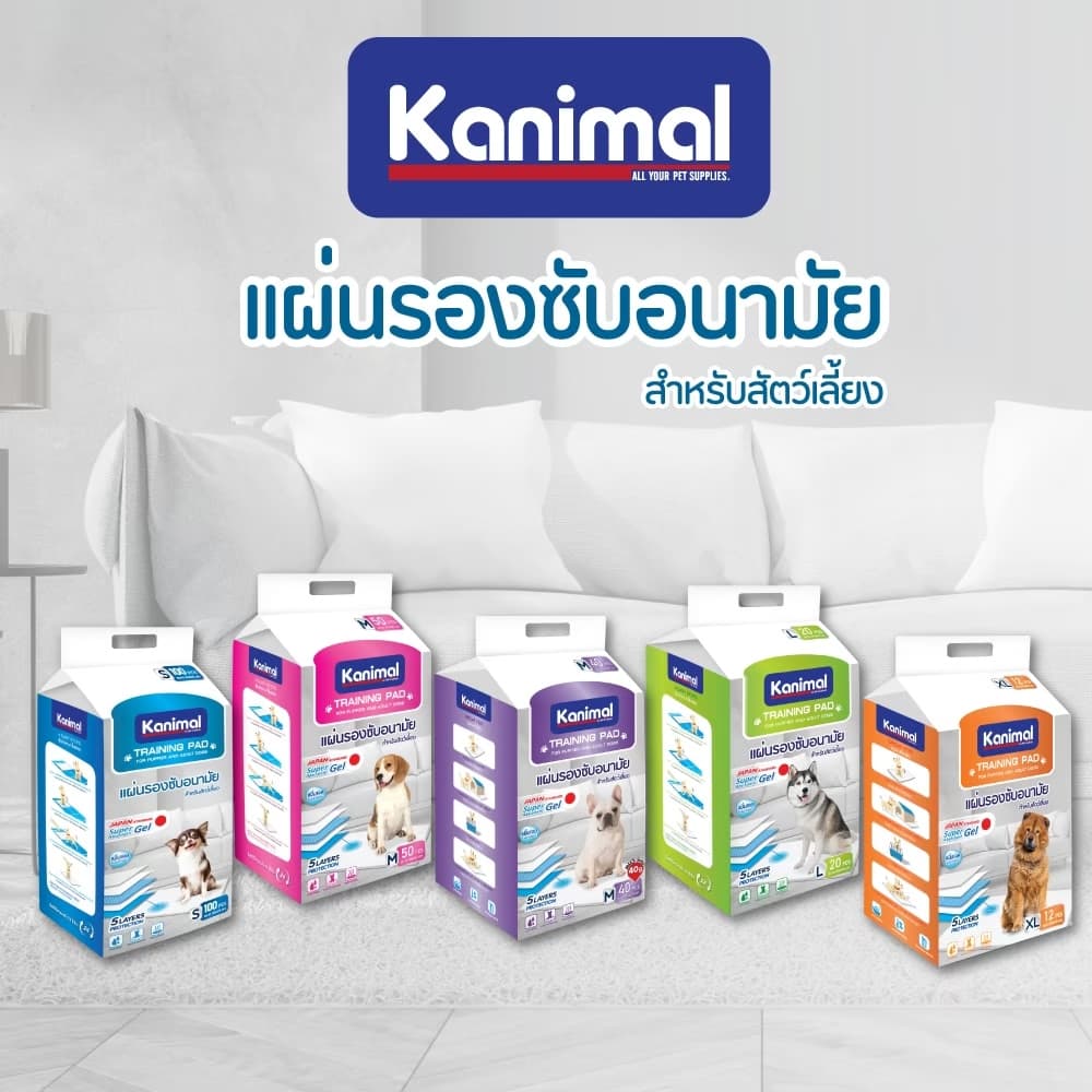 Kanimal Training Pad คานิมอล รุ่น Super Gel แผ่นรองฉี่สุนัข แผ่นรองซับ สำหรับสุนัข มีหลายขนาดให้เลือก แผ่นรองฝึกขับถ่าย รูปที่ 1