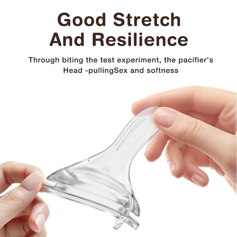 Preferred 2pcs จุกนมซิลิโคน จุกนมคอกว้าง จุกนมกันโคลิค จุกนม ไม่ดูดไม่ไหล มีขนาด S/L GP05 รูปที่ 7
