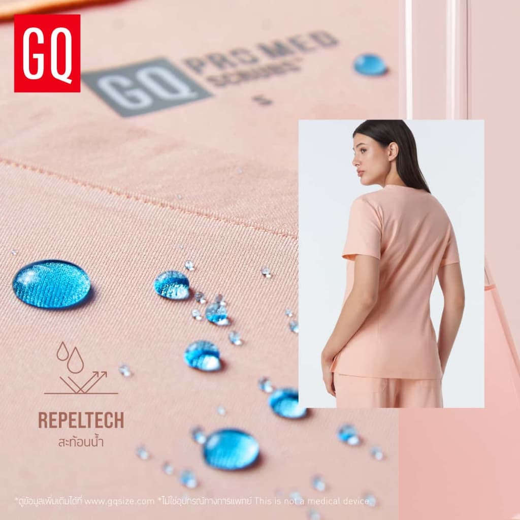 GQ Pro MED Women Scrub Premium Collection - เสื้อสครับผู้หญิง ผ้าสะท้อนน้ำ ใส่สบาย ยับยาก รูปที่ 3