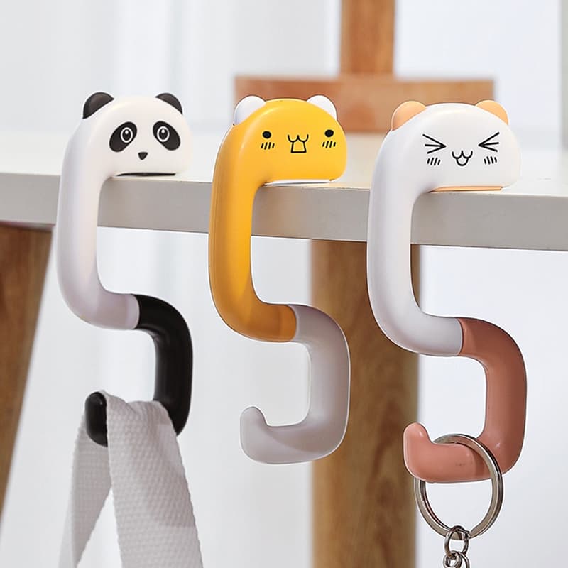 ตะขอแขวนกระเป๋า ลายแมว พกพาพับได้ สัตว์ Bag Hook ตะขอแขวนกับโต๊ะ ตะขออเนกประสงค์ รูปที่ 4