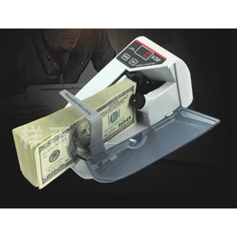 เครื่องนับเงิน ขนาดเล็กแบบพกพา แบบพกพตรวจแบงค์ปลอมได้ Mini Bill Cash Money Currency Counters Machine รูปที่ 4