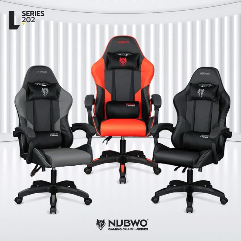 NUBWO Gaming Chair L202 เก้าอี้เกมมิ่ง มีให้เลือก 3 สี ปรับได้ 135 องศา เบาะนั่งสบาย รูปที่ 1