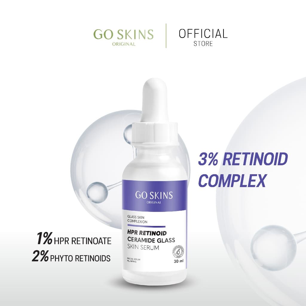 GO SKINS HPR RETINOID CERAMIDE GLASS SKIN SERUM 30 ML เซรั่มเรตินอล รูขุมขนแลดูกระชับ รูปที่ 3