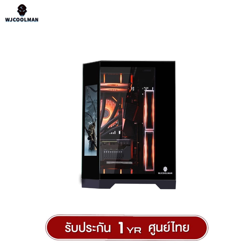 เคสคอมพิวเตอร์ WJCOOLMAN Dreamer LCD Mini M-ATX Panorama Tempered Gaming Case รับประกัน 1 ปี รูปที่ 3