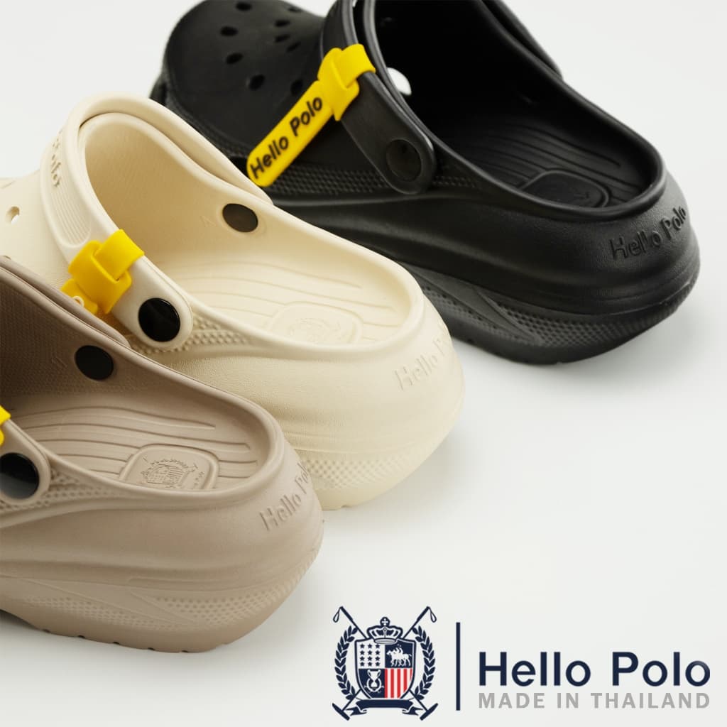 Hello Polo รองเท้าหัวโตมินิมอล รองเท้าแตะแบบสวม แฟชั่นผู้หญิง ยาง EVA กันลื่น มีสายรัดข้อ ติดตัวการ์ตูนได้ รุ่น HP8052 รูปที่ 9