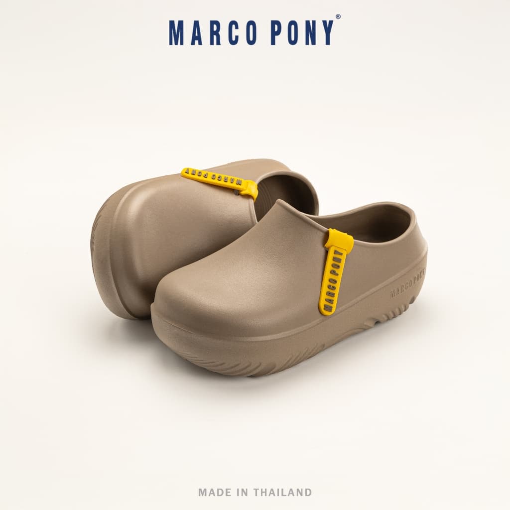 Marco Pony รองเท้าแตะผู้หญิง รองเท้าหัวโต EVA แฟชั่นฤดูร้อน เบาสบาย กันลื่นและทนทาน ไม่มีกลิ่น สไตล์ครีม MH9027 รูปที่ 8
