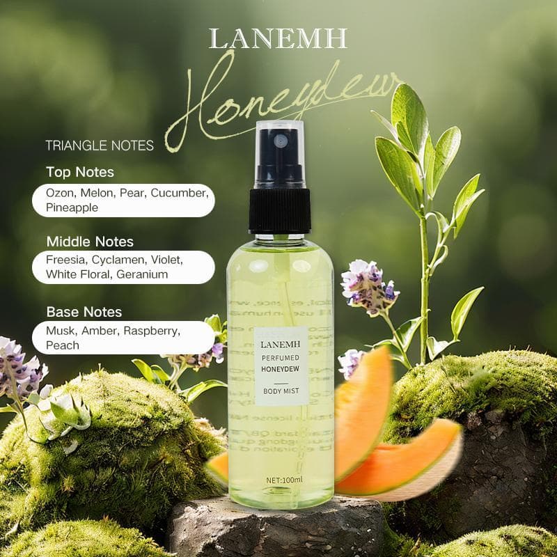 LANEMH Perfumed Body Mist Women Men (Bubblegum /Candy /Coconut /Watermelon /Honeydew New Logo /Cupcakeกลิ่นหอมหวาน ผลไม้ รูปที่ 4