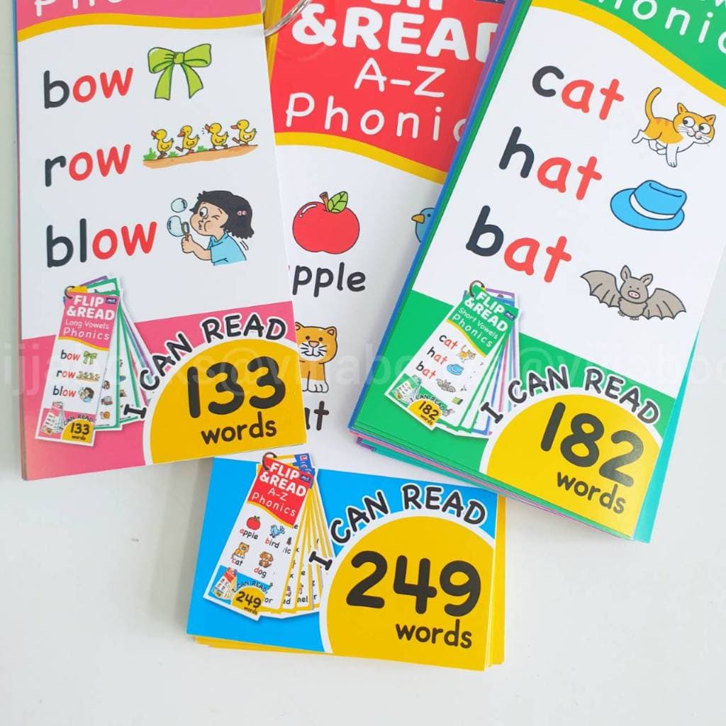Flip & Read Phonics A-Z Short Vowels Long Vowels I Can Read สื่อการเรียนการสอน ระดับอนุบาล - ประถม เลือกแบบได้ รูปที่ 4