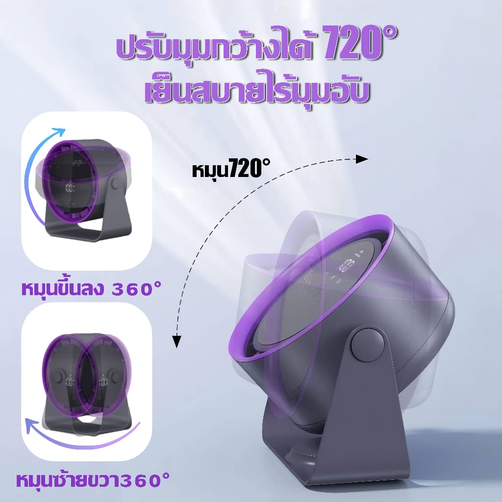 รับประกัน30ปีพัดลมตั้งโต๊ะ พัดลมไฟฟ้า พัดลมเล็ก คุมลมอัจฉริยะ100ระดับ พัดลมไร้เสียง พัดลมเล็กต้ังโต๊ะ table fan รูปที่ 4