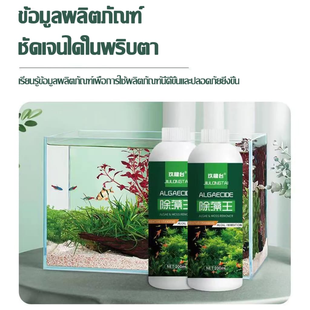 กำจัดสาหร่ายในตู้ปลา กำจัดตะไคร่น้ำในตู้ปลา กำจัดสาหร่าย กำจัดน้ำสีเขียว ทำความสะอาดบ่อปลา รูปที่ 3