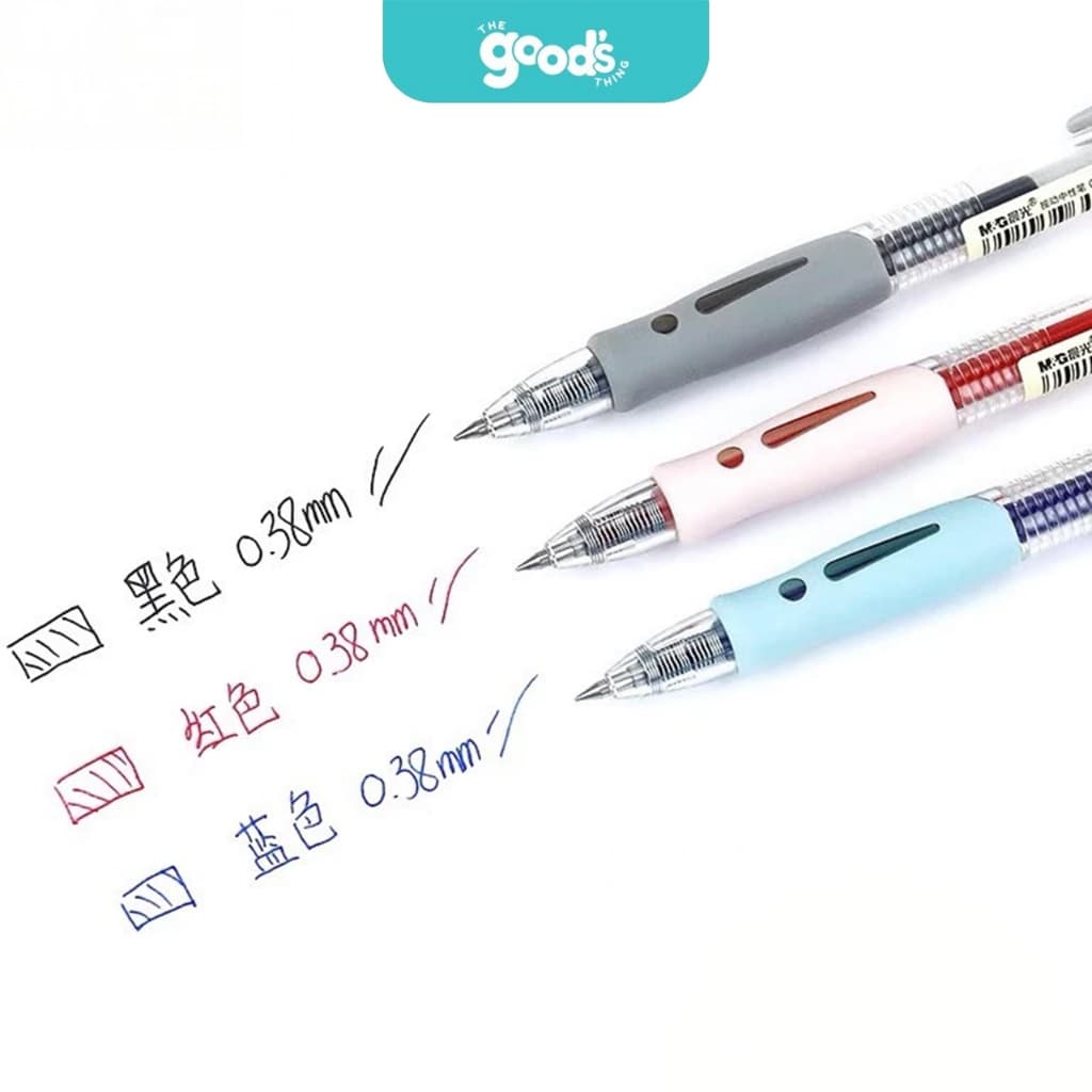 ปากกาเจลกด M&G รุ่น AGP02310 ปากกา เอ็มแอนด์จี เปลี่ยนไส้ได้ หัว 0.38 มม. หมึกน้ำเงิน/ดำ/แดง รูปที่ 2