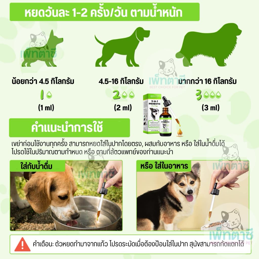Oimmal 3-in-1 Probiotic โปรไบโอติค สุนัข แมว ระบบย่อย เพิ่มแบคทีเรียดี ท้องเสีย ท้องอืด ปรับลำไส้ รูปที่ 8