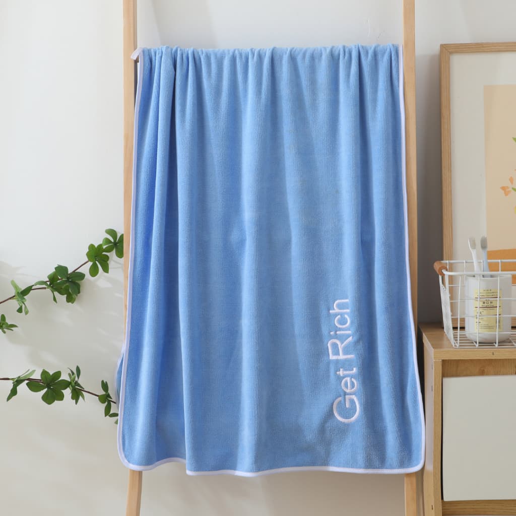 YJY-01 ผ้าเช็ดตัวนาโนรุ่น GetRich สีพื้น ผ้าขนหนูนาโนซับน้ำดี แห้งไวมาก ผ้าไมโครไฟเบอร์ รูปที่ 9