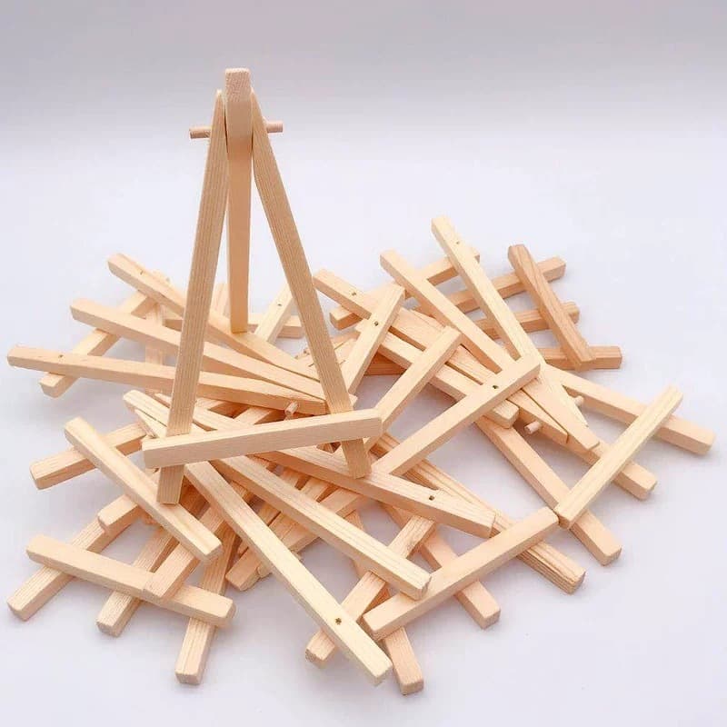 MW ขาตั้งไม้ สำหรับวาดรูป วางกรอบรูป วางแท็บเล็ต Wooden Easel 18*24/20*30 cm Pearl Painting DIY พร้อมกรอบ ภาพวาดปักเพชร