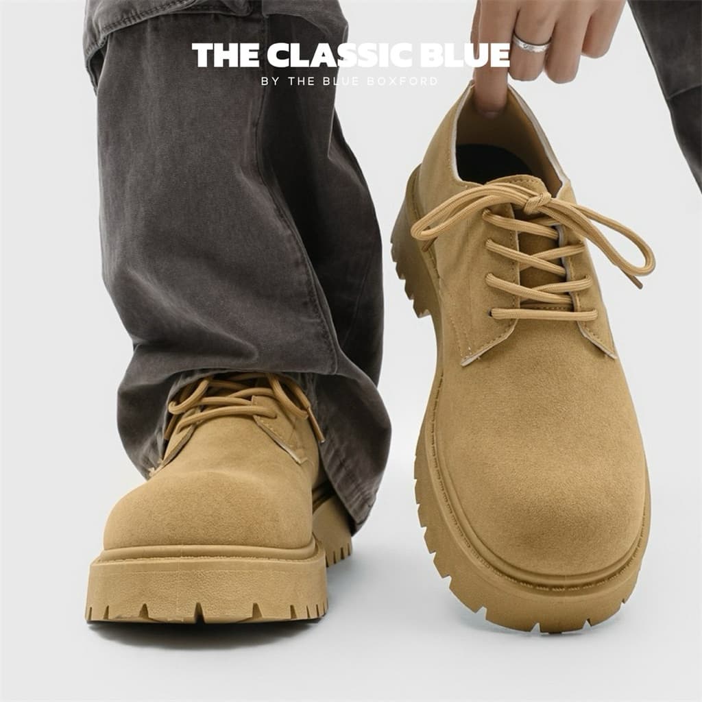 The Classic blue - Beige Lisbon Derby shoes รองเท้าหนังเดอร์บี้ - ไซส์ใหญ่สุด 46 ยาว 28.5 ซม. รูปที่ 3
