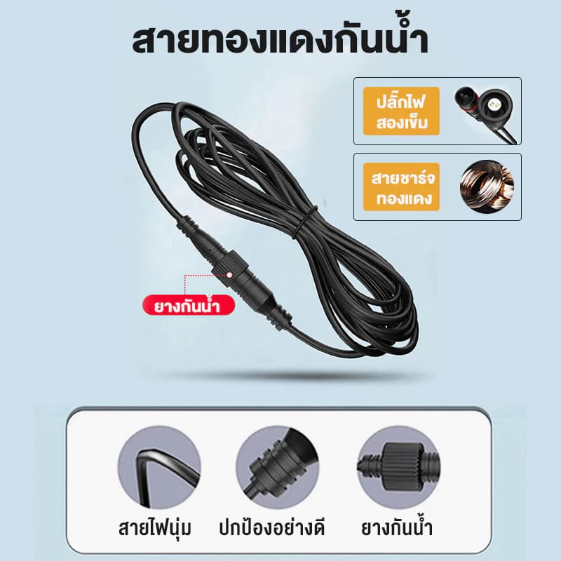 ไฟโซล่าเซลล์ ไฟโซล่าเซล 50000W ไฟสปอร์ตไลท์ Solar Light โซล่าเซลล์ไฟ LED IP67กันน้ำ การควบคุมแสงอัจฉริยะ รูปที่ 7