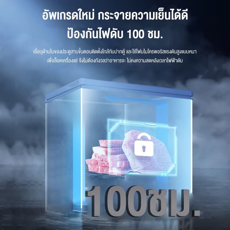 PANSON ตู้แช่ฝาทึบ ตู้แช่แข็ง 7.0Q ขนาดเล็กในครัวเรือน ความจุ 228 ลิตร ตู้แช่แข็งครัวเรือน แช่เบียรวุ้น แช่นม ประหยัด รูปที่ 7