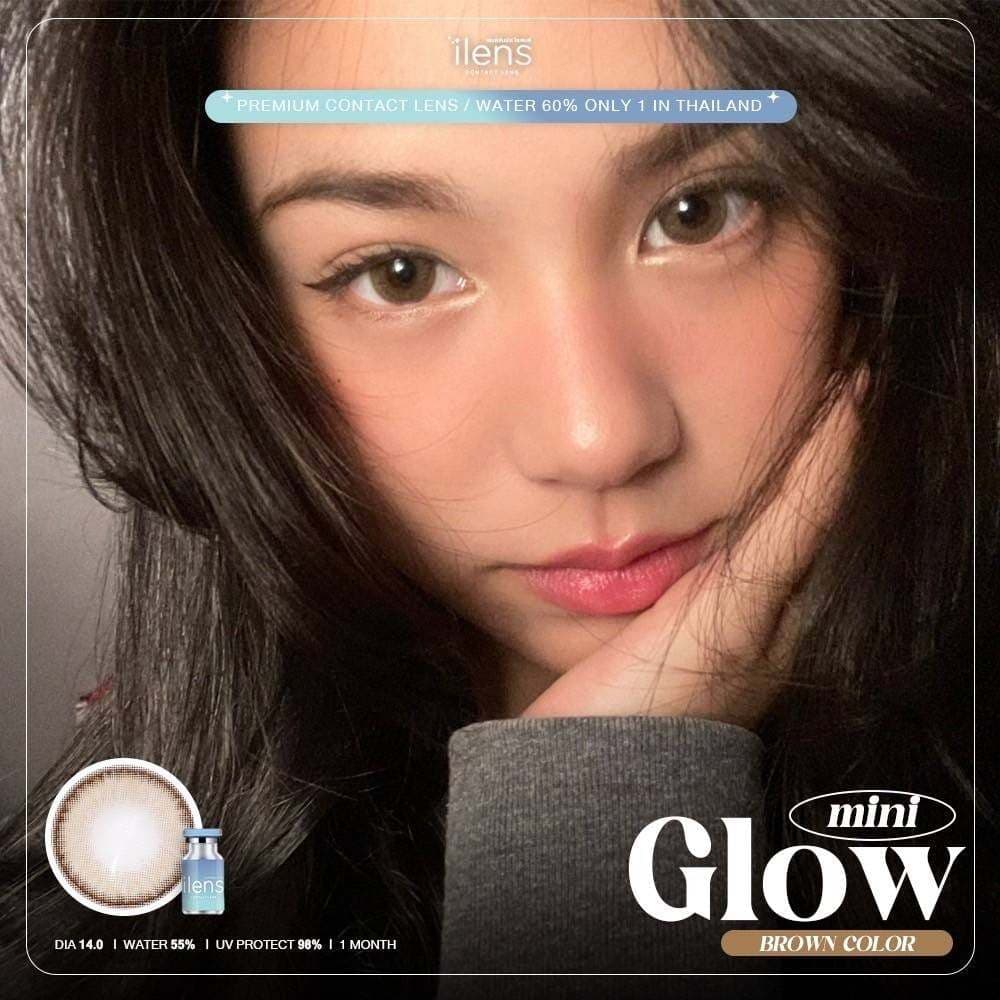 คอนแทคเลนส์ขนาดกลางMini Glow Brown/Gray รูปที่ 7
