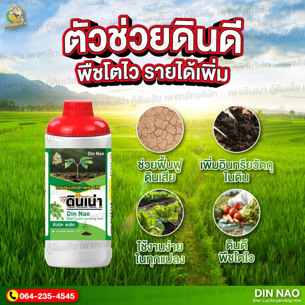ดินเน่า บำรุงดิน ปรับดิน เติมสารอาหารให้ดิน ราก ใบ ดอก ผล ขนาด 1000 มล. รูปที่ 7