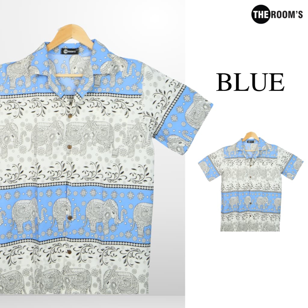 THE ROOM'S - เดอะรูม เสื้อช้าง ผลิตในไทย 100% เสื้อฮาวาย โคตรนุ่ม แขนสั้น ไม่ต้องรีด ลาย ก้านกล้วย รูปที่ 6