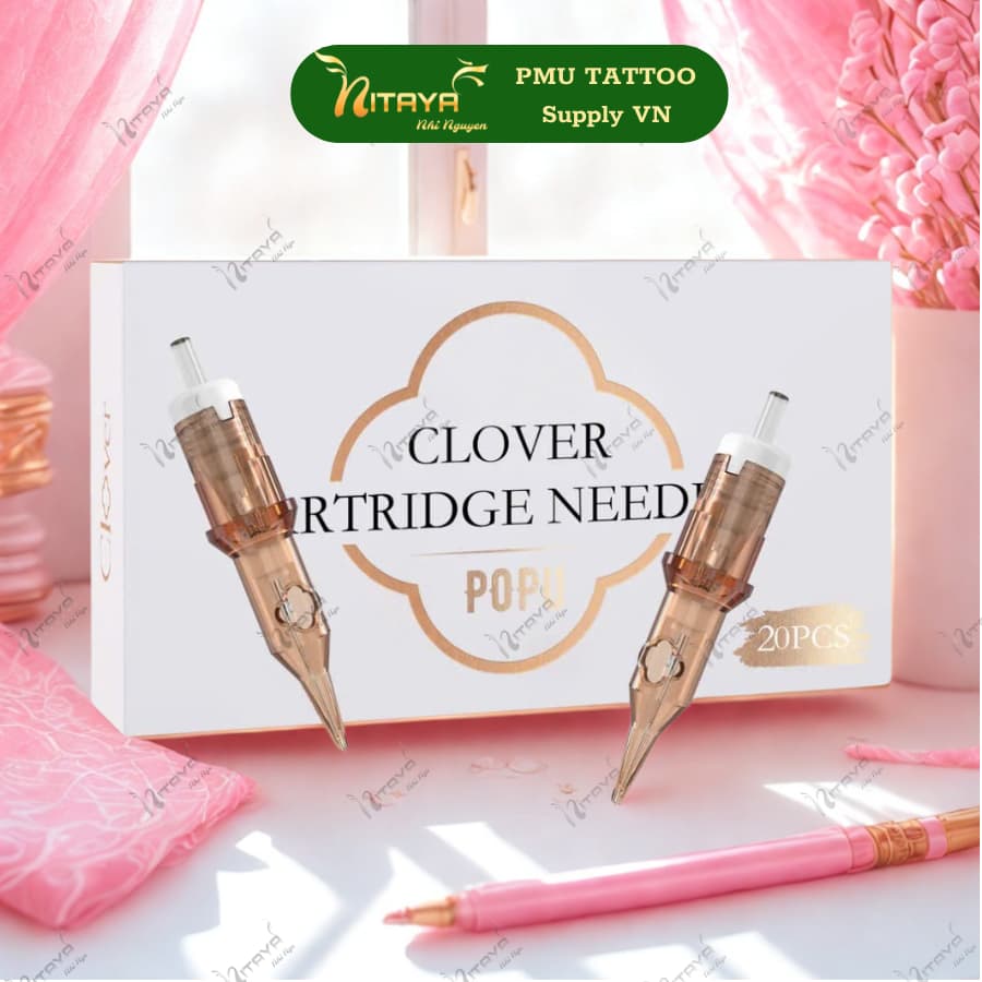 เข็มสัก POPU Clover เข็มคาร์ทริดจ์คุณภาพ สำหรับสักคิ้ว–ปาก–ตา ใช้กับหัวเครื่อง Hawk รูปที่ 3
