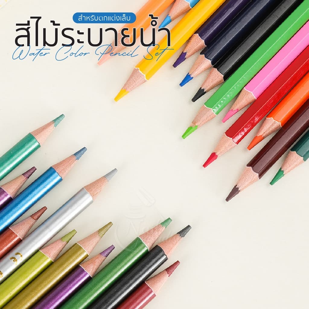 สีไม้ระบายน้ำ เพ้นท์เล็บ 12สี Doodle nail สีไม้เพ้นท์ สีเทียน หรือสีชอล์ก มาวาดลายแทนสีเจล Nail Art รูปที่ 4