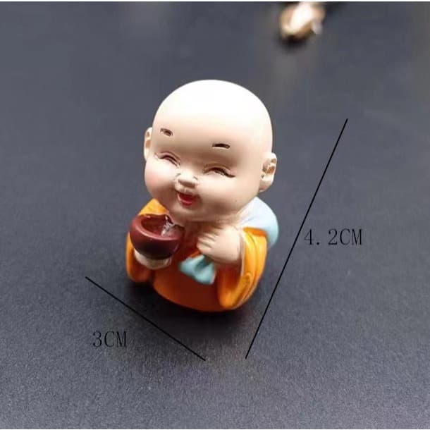E9 8 ชิ้น เณรน้อย สร้างสรรค์พระภิกษุสงฆ์เล็ก ๆ น้อย ๆ ตุ๊กตาเรซิน, ของขวัญวันเกิด, ตกแต่งรถตุ๊กตา, เค้กตกแต่ง รูปที่ 5