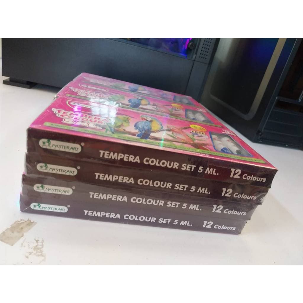 สีน้ำเทมพาร่า 12 สี มาสเตอร์อาร์ต ขนาด 5 มล. แถมฟรี !! พู่กัน 1 อัน ภายในกล่อง รูปที่ 3