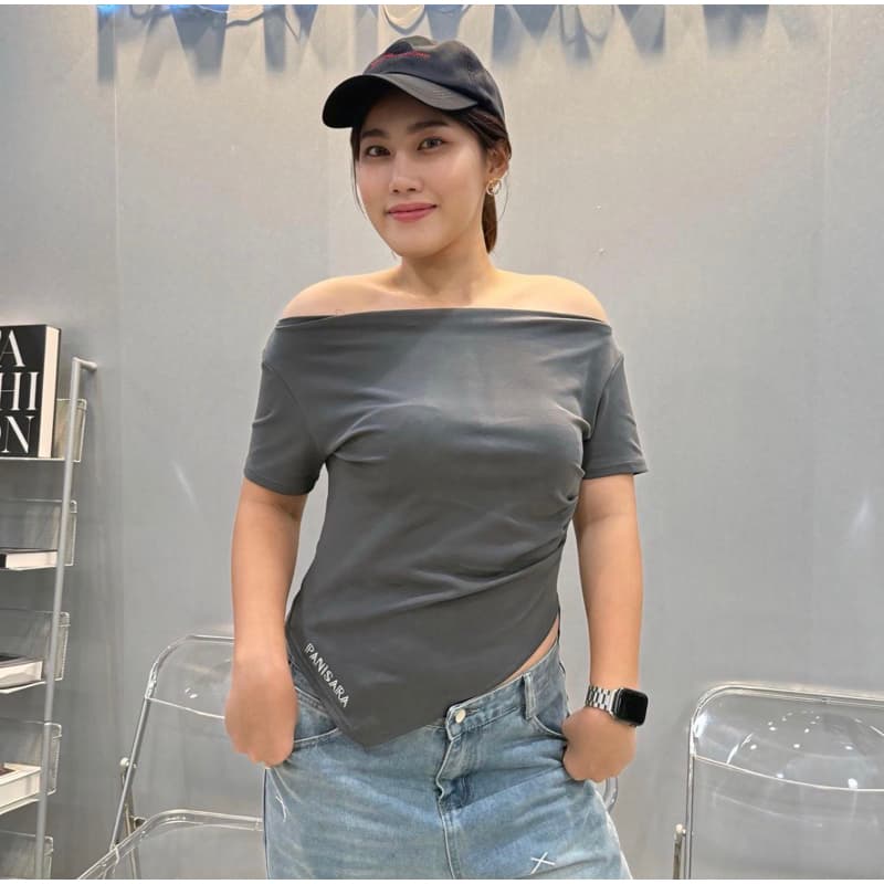 เสื้อปาดไหล่ปลายวีปัก PANISARA รูปที่ 5