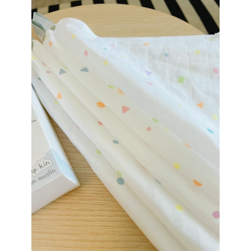 Puffie baby ผ้าเช็ดหน้า ผ้าเช็ดปากสำหรับเด็ก Napkin&Washcloth ขนาด 11×11" บรรจุ 5 ผืน รูปที่ 5