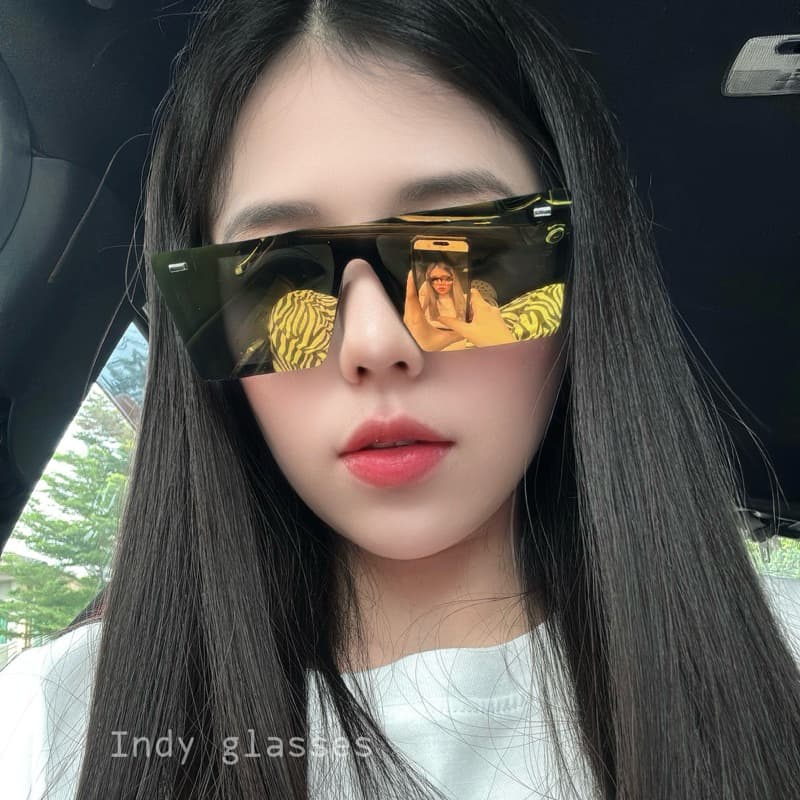 มีส่งด่วน แว่นแฟชั่น แว่นตากันแดด สีเหลือง มีเก็บเงินปลายทาง COD รูปที่ 2