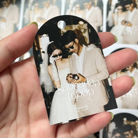 ป้าย Tag ห้อยสินค้า ห้อยของชำร่วยงานแต่ง งานบวช งานเกษียณราชการ รูปที่ 1