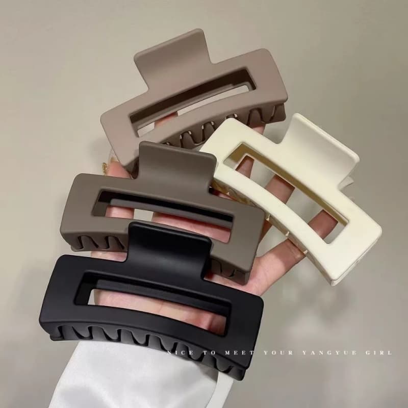กิ๊บหนีบผมเกาหลีขนาดกลางสี่เหลี่ยมสีด้านขนาด4.5-8.5cm รูปที่ 2