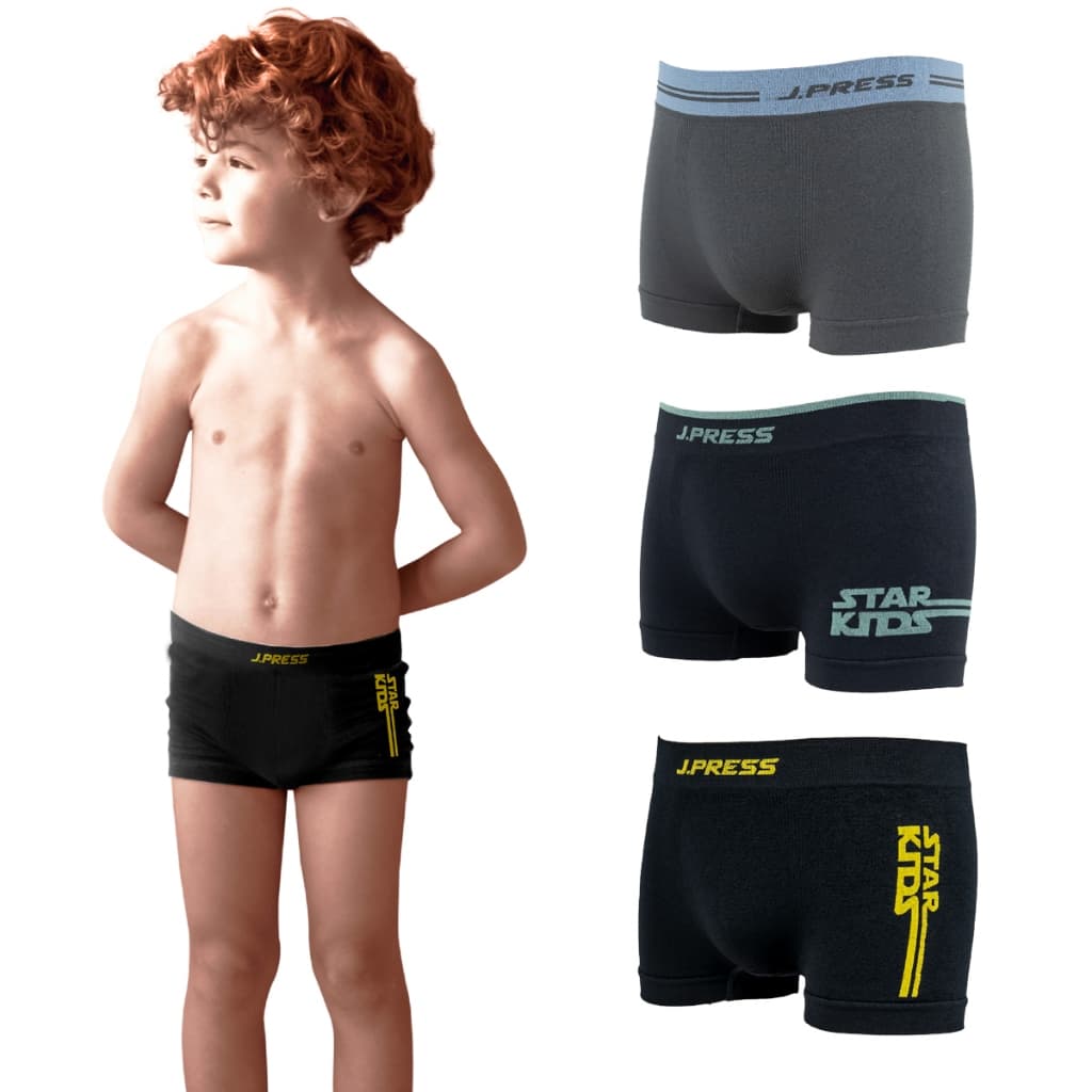 J.Press (StarKids) กางเกงในเด็กชาย ขาสั้น Seamless เจเพรส No.4512 คละสี บรรจุ 3 ตัว/แพ็ค