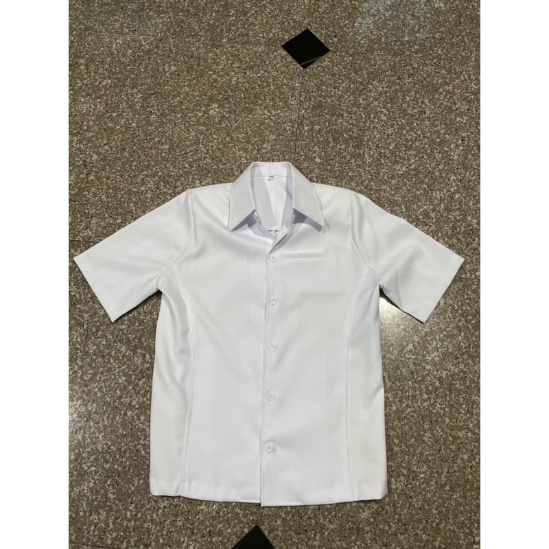 เสื้อซาฟารี ทรงสูท เนื้อผ้า วาเลนติโน่ สี ดำ กรม ขาว มีกางเกง เอว 28-44“ แยกขาย รูปที่ 4