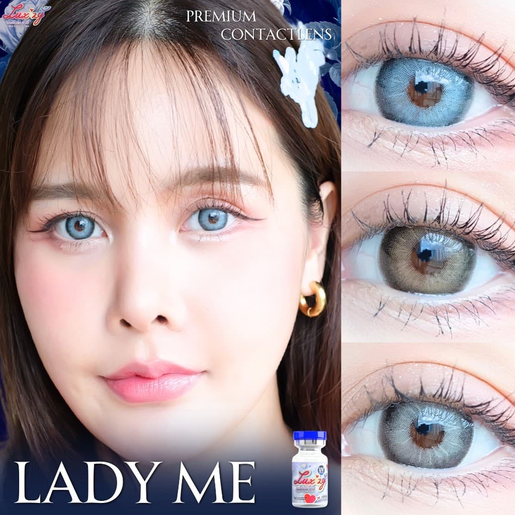 คอนแทคเลนส์ LimitedLady Me ขนาดกลางLuxzylensBrown / Gray / Blue รูปที่ 9
