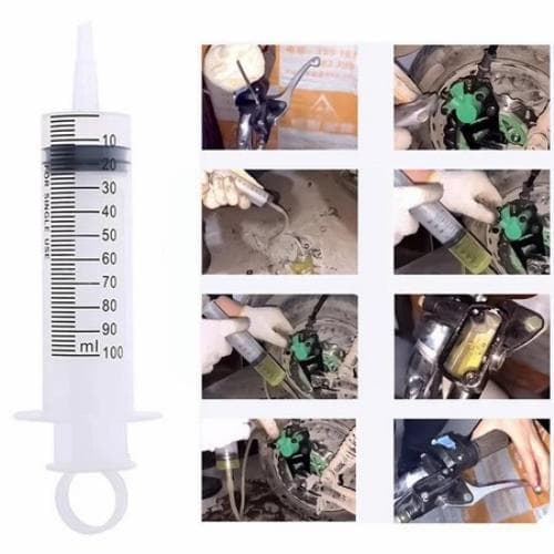 ไฮดรอลิกดิสก์เบรกเครื่องมือยุบ Disc Brake น้ำมันแร่ปล่อยของเหลวชุดยุบ 100ML เข็มฉีดยา 40 ซม. เครื่องมือทั่วไปสำหรับท่อ รูปที่ 2