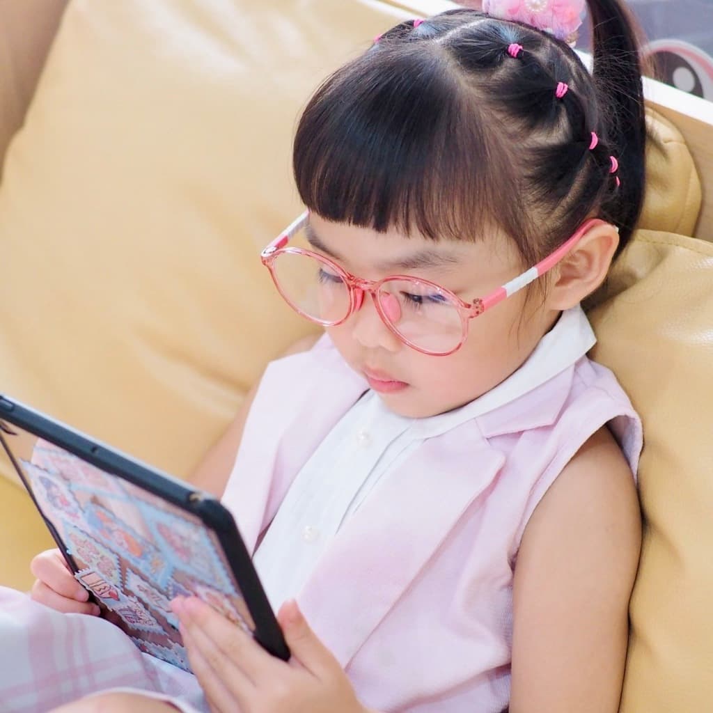 ALP แว่นเด็ก แว่นกรองแสงสีฟ้า อายุ 3-10 ปี กรอบ TR90 ทับได้ งอได้ ไม่แตก รุ่น ALP-BB0054 รูปที่ 5